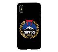 Japan Nippon Spirit of Yamato Torii Fuji Crest Case for iPhone X/XS