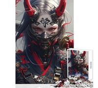 Japan Oni Masked Warrior 1000 Piece Jigsaw Puzzle for Teenagers Support Memory Strength And Retention Gentle Calm Leisure Activity (38X26cm)