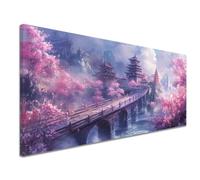 Japan Paint by Numbers Architecture Paint by Numbers Kits, Painting by Number for Adults with Frame, DIY Oil Painting Kits for Kids Beginner with Brushes Acrylic, Home Decor 16x36 inch/40x90cm k-1474