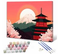 Japan Paint by Numbers for Adults Beginners, Anime Painting by Numbers for Adults with Brushes and Acrylic Pigment, Canvas Paintwork for Home Wall Decor, Gift for Women 60x90cm (Unframed) Y3-659