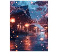 Japan Paint by Numbers for Adults Landscape Canvas for Painting by Numbers for Adults 40 x 54 In Paintings Canvas Wall Art Supplies with Acrylic Paint Set Brush for Room Decor Gifts for Women 8YH-5061