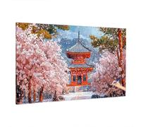 Japan Paint by Numbers Kits, Large Paint by Numbers for Adults Landscape 180x80cm, DIY Adult Crafts for Beginner, Canvas Oil Painting Kit for Kids, Hobbies for Adults Women, Autumn Decor Room R-21