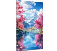 Japan Paint by Numbers Landscape Paint by Numbers Kits, Painting by Number for Adults with Frame, DIY Acrylic Oil Painting Kits for Kids or Beginner with Brushes, Home Decor 16x32 inch/40x80cm k-1253