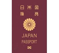 Japan Passport Notebook: Journal: 120 lined pages each page has vintage stamp from around the world