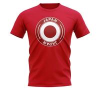 Japan Personalised Football Badge T-Shirt in Red | Size: Large Japan Red L