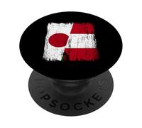 Japan Peru Half Flag Japanese Peruvian Heritage PopSockets Adhesive PopGrip