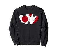 Japan Peru Hearts Flag Japanese Peruvian Friendship Sweatshirt