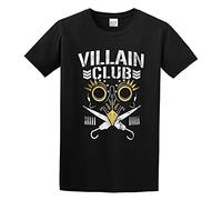 Japan Pro Wrestling Bullet Club Marty Scurll Villain Club T-Shirt Graphic Top Printed Shirt Short Sleeve Mens Tee Black Size L