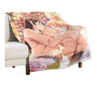 Japan Romance Manga Bloom Into You Anime Gril Poster Blanket for Bed Couch Sofa Soft Lightweight Fleece Throw Blankets All Season Use Home Decor 40"x50"