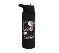 Japan Sakura Cherry Blossom Moon Cloud Stainless Steel Insulated Water Bottle