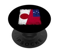 Japan Samoa Half Flag Japanese Samoan Heritage PopSockets Adhesive PopGrip