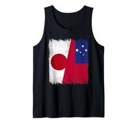 Japan Samoa Half Flag Japanese Samoan Heritage Tank Top