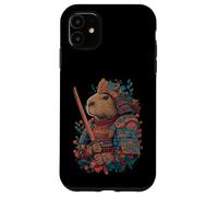 Japan Samurai Capybara Floral Style Case for iPhone 11