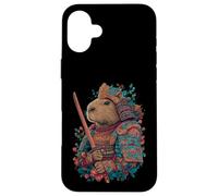 Japan Samurai Capybara Floral Style Case for iPhone 16 Plus