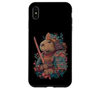 Japan Samurai Capybara Floral Style Case for iPhone XS Max