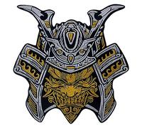 Japan Samurai Embroidery Patch Double Sword Vikings Warrior Military Armband Tactical Emblem Appliques Iron on Patch Badges (A 1PC)