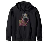 Japan Samurai Giraffe Floral Style Zip Hoodie