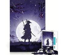 Japan Samurai Katana Puzzle for Teenagers 1000 Pieces Strong Memory Accurate Edge Joyful Challenge Wall Art (38x52cm)