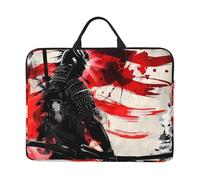 Japan Samurai Laptop Case 14 Inch Japanese Flag Laptop Bag for Women Men, Water-Resistant Business Computer Carrying Bag Shockproof Notebook Sleeve