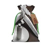 Japan Samurai Sword Christmas Drawstring Gift Bag Santa Sack With Cards