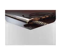 Japan Samurai Sword File Folder with Snap&6 Pockets Reusable File Organizer Portable Document Paper Bill Receipt Organizer Plastic Envelopes for Office College Letter Size