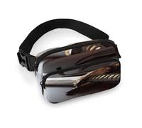 Japan Samurai Sword Full Printed Fanny Pack,Zipper Belt Bag Cute Crossbody Bag Hip Bum Bag with Adjustable Strap