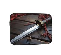 Japan Samurai Sword Laptop Sleeve for Women Men, 17 Inch Waterproof Laptop Bag Lightweight Notebook Computer Cover Bag