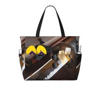 Japan Samurai Sword Print Large Capacity Tote Bags Waterproof Sandproof Beach Gym Travel Vacation Picnic,One Size