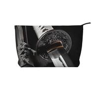 Japan Samurai Sword Printed Makeup Bag Corduroy Travel Cosmetic Bags Cosmetic Case Toiletry Bag Organizer for Women Mom Girls