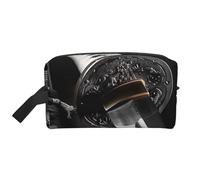 Japan Samurai Sword Printed Makeup Bag Large Travel Cosmetic Bags Waterproof Cosmetic Case Toiletry Bag Organizer for Women Mom Girls