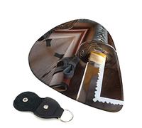 Japan Samurai Sword Set Of 6 Guitar Plectrums For Acoustic Guitar, Electric Guitar, Bass, Ukulele - Thin, Medium And Thick.