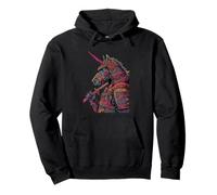 Japan Samurai Unicorn Floral Style Pullover Hoodie