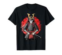 Japan Samurai Warrior Skeleton Ukiyo Ink Artwork T-Shirt