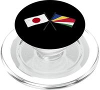 Japan Seychelles Crossed Flags Japanese Seychellois Roots PopSockets PopGrip for MagSafe