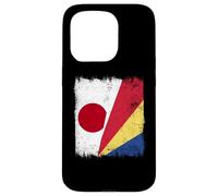 Japan Seychelles Half Flag Japanese Seychellois Pride Case for iPhone 15 Pro