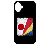 Japan Seychelles Half Flag Japanese Seychellois Pride Case for iPhone 16 Plus