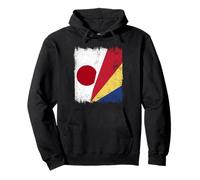 Japan Seychelles Half Flag Japanese Seychellois Pride Pullover Hoodie