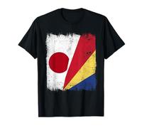Japan Seychelles Half Flag Japanese Seychellois Pride T-Shirt