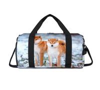 Japan Shiba Dog Sport Duffel Bag with Shoes Compartment Dog Animal Overnight Weekender Bags Travel Gym Luggage Organizer for Women Men Kids Girls Boys