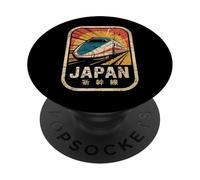 Japan Shinkansen Retro Vintage Bullet Train Kanji Souvenir PopSockets Adhesive PopGrip