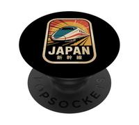 Japan Shinkansen Retro Vintage Bullet Train Kanji Souvenir PopSockets Adhesive PopGrip