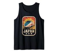 Japan Shinkansen Retro Vintage Bullet Train Kanji Souvenir Tank Top