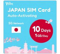 Japan SIM Card 10 Days 1GB/day | Auto Activating | 5G Network With Tethering/HotSpot/Internet Sharing | Data Only No Voice