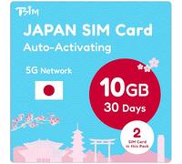 Japan SIM Card 30 Days 10GB - 2 piece | Auto Activating | 5G Network With Tethering/HotSpot/Internet Sharing | Data Only No Voice