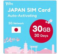Japan SIM Card 30 Days 30GB | Auto Activating | 5G Network With Tethering/HotSpot/Internet Sharing | Data Only No Voice