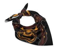 Japan Skull Warrior Women's Head Scarf Hair Square Scarves Headscarf for Sleeping Travel Beach 25"x25"