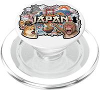 Japan Snow Monkey Shiba Inu Pointing Meme Japanese Souvenir PopSockets PopGrip for MagSafe