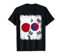 Japan South Korea Half Flag Japanese South Korean Jersey T-Shirt