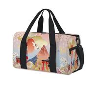 Japan Sports Duffel Bag Japan Tokyo Print Weekend Overnight Bag Tote Holdall Casual Travel Gym Duffel Bags for Kids Girls Boys Women Men