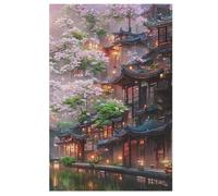 Japan Style 1000 Piece Jigsaw Puzzles for Adults | Wooden Jigsaw Puzzle | Challenging Game | Family Fun Jigsaws Puzzle for Adults Gifts Precise Interlocking (78×53cm)